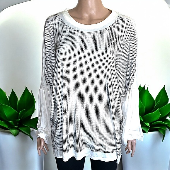 NWT Vocal Ivory Dolman Long Sleeve Rhinestone Top - Picture 11 of 16